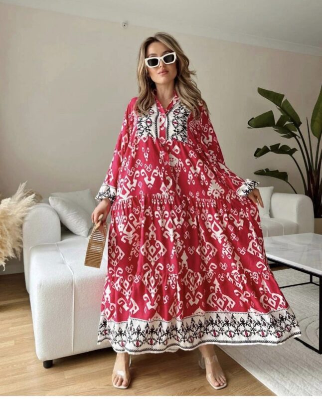پیراهن نخ پنبه ترک
