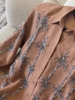 شومیز پولکدوزی و گلدوزی ترک اورجینال طرح نخل - Image 6