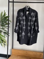 شومیز پولکدوزی و گلدوزی ترک اورجینال طرح نخل - Image 7