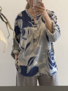 شومیز  لینن ایتالیایی طرح گلبرگ - Image 11