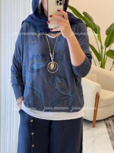 بلوز دوتیکه ایتالیایی طرح بته جقه - Image 2