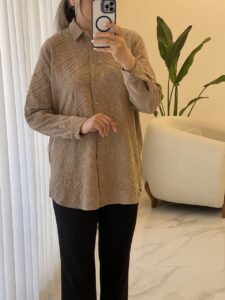 شومیز طرح برجسته ترک اورجینال طرح زمرد