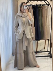 کت لینن ایتالیایی طرح دو جیب - Image 5
