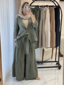کت لینن ایتالیایی طرح دو جیب