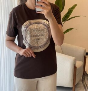 تیشرت نگین دوزی ترک طرح GUESS دایره - Image 2