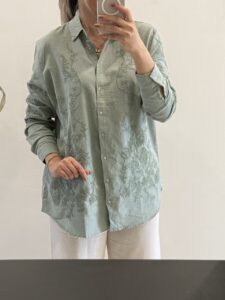 شومیز گلدوزی برجسته اورجینال طرح یاس - Image 2