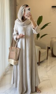 پیراهن سوپر کلوش ایتالیایی طرح ساده - Image 4