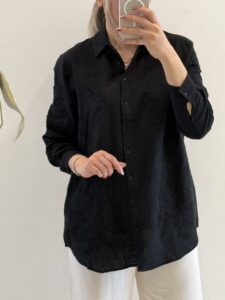 شومیز گلدوزی برجسته اورجینال طرح یاس - Image 4