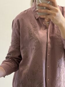 شومیز گلدوزی برجسته اورجینال طرح یاس - Image 5