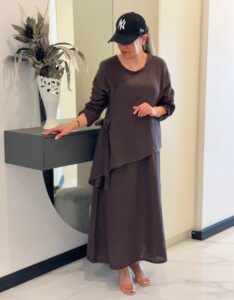 پیراهن ایتالیایی طرح بغل گره ای - Image 2