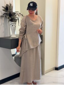 پیراهن ایتالیایی طرح بغل گره ای - Image 3