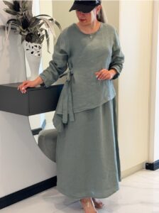 پیراهن ایتالیایی طرح بغل گره ای - Image 4