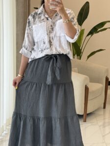 شومیز گت دار ایتالیایی طرح جیب پولکی - زبرا - Image 7