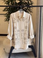 شومیز گلدوزی پولک دوزی ترک اورجینال طرح لیراتا - Image 3