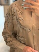 شومیز گلدوزی پولک دوزی ترک اورجینال طرح رویا - Image 2