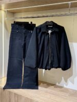 شلوار جین نیم بگ ترک اورجینال طرح زارا- زغالی