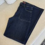 شلوار جین نیم بگ ترک اورجینال -سرمه ای