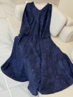 پیراهن سوپر کلوش ایتالیایی طرح رز آبی -گرم بالا