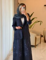 کت و شلوار لینن ایتالیایی طرح گل ریز - Image 4