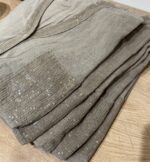 شومیز لینن ایتالیایی جیب پولکی تمام دکمه - Image 11