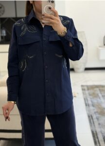 کت چرم دوزی و مروارید دوزی ترک