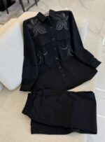 کت چرم دوزی و مروارید دوزی ترک - Image 4