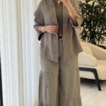 کت و شلوار لینن ایتالیایی طرح سه چین