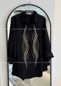 شومیز منجوق دوزی ترک اورجینال طرح آبشار - Image 6
