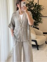 ست رویه و شلوار الیاف نارگیل ایتالیایی - وارداتی - Image 3