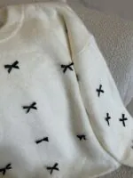 بلوز بافت ترک طرح پاپیون ترندی - Image 3