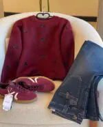 بلوز بافت ترک طرح پاپیون ترندی - Image 7