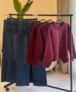 بلوز بافت ترک طرح پاپیون ترندی - Image 8