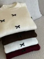 بلوز بافت ترک طرح پاپیون ترندی - Image 10